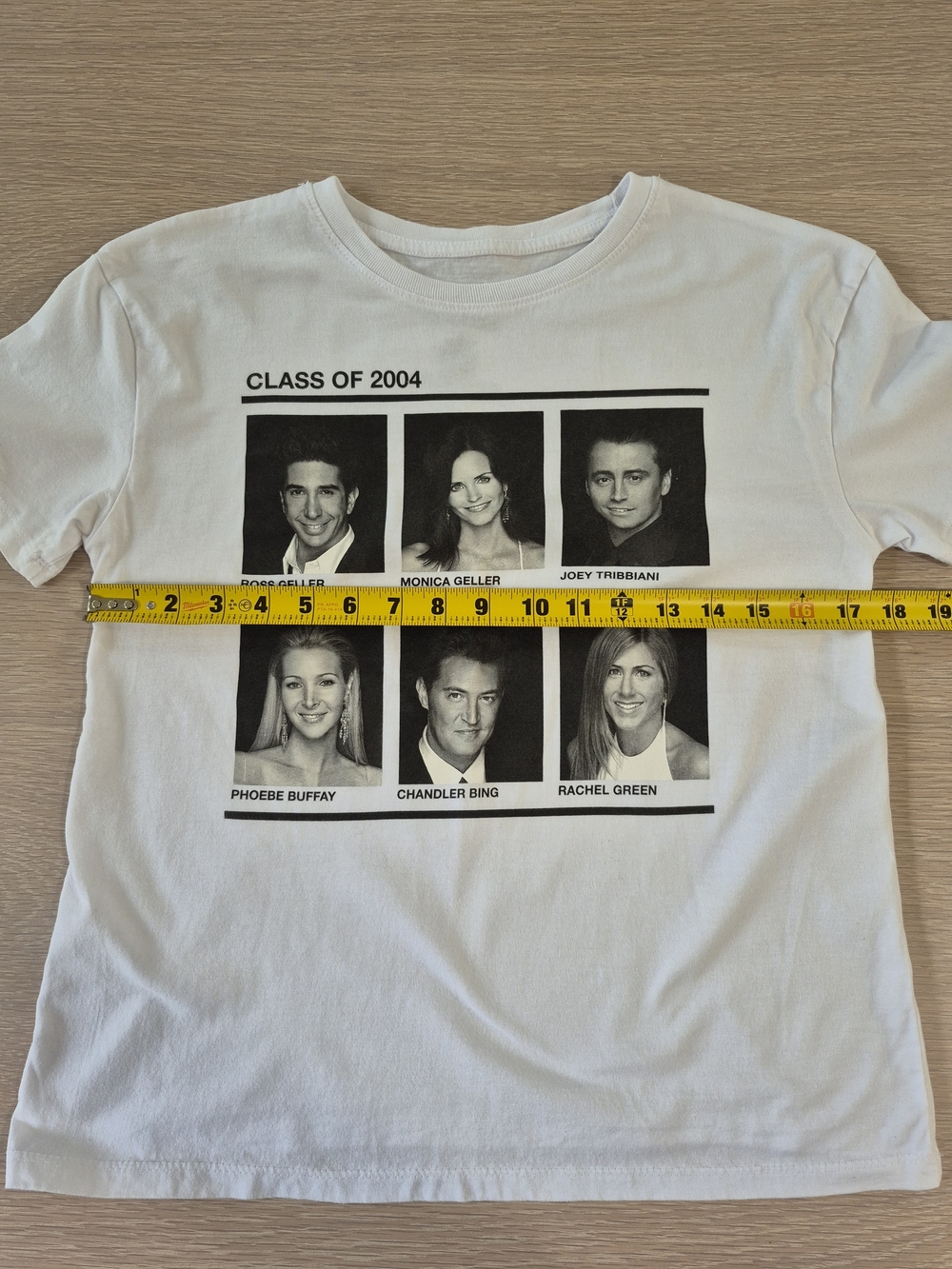 White Graphic Crewneck T-Shirt - TV Cast Yearbook Motif - Picture 7 of 8